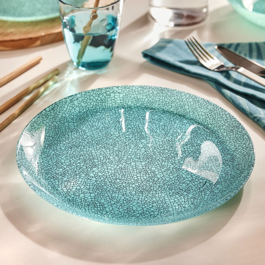 Vaisselle Luminarc  Assiette Plate Turquoise 26 Cm Icy - Exquisicup